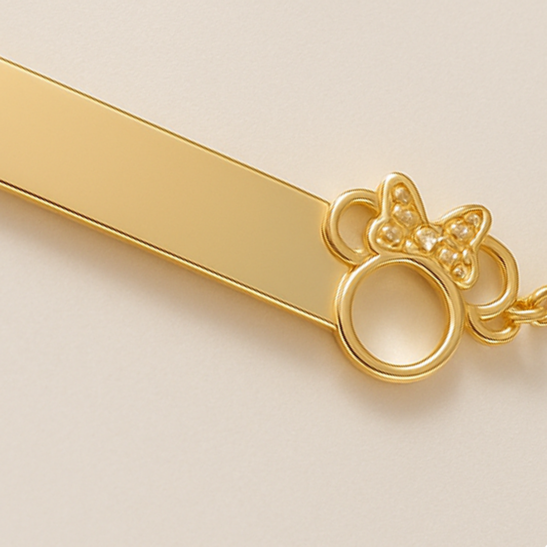 Pulseira Encanto da Minnie - Banhada a Ouro 18K