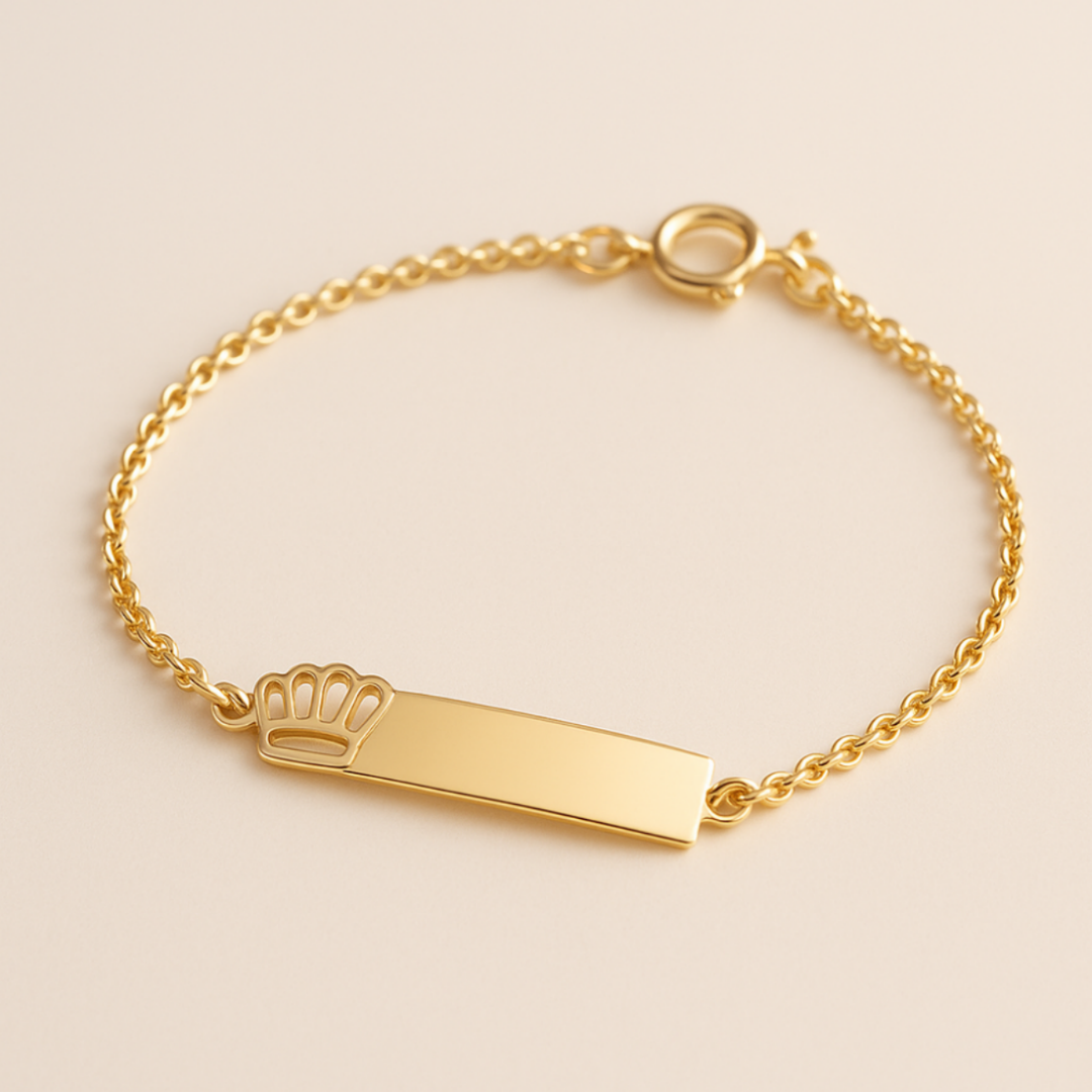 Pulseira Coroa Real - Banhada a Ouro 18K
