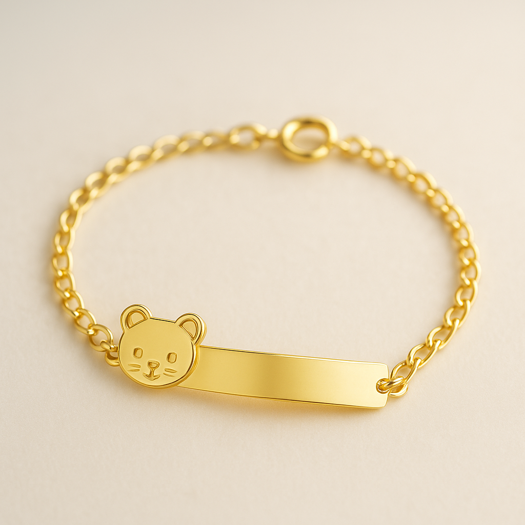 Pulseira Doçura com Ursinho - Banhada a Ouro 18K