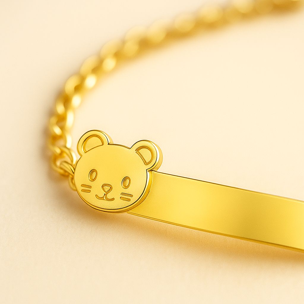 Pulseira Doçura com Ursinho - Banhada a Ouro 18K