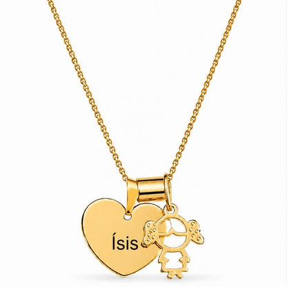 Colar de Mãe – Coração de Amor com Nome do Filho(a)