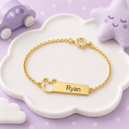 Pulseira Encanto do mickey  - Banhada a Ouro 18K