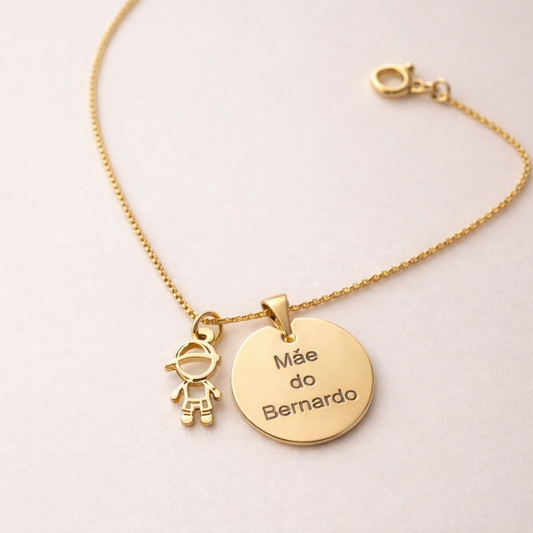 Colar de Mãe – Amor Infinito com Nome do Filho(a)