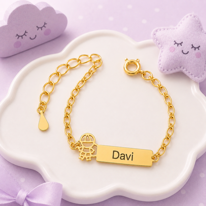 Pulseira Encanto do Príncipe - Banhada a Ouro 18K