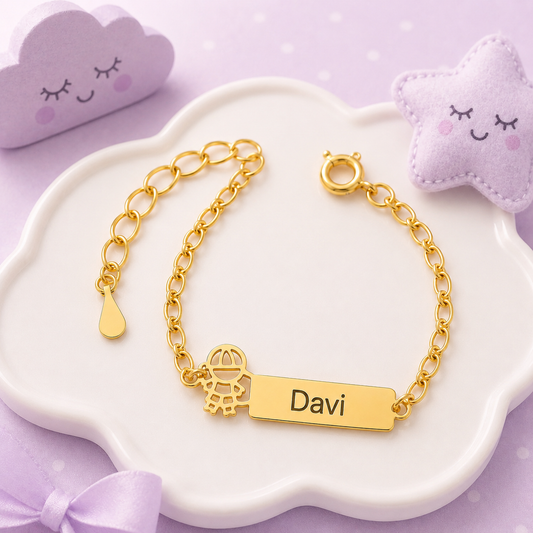 Pulseira Encanto do Príncipe - Banhada a Ouro 18K