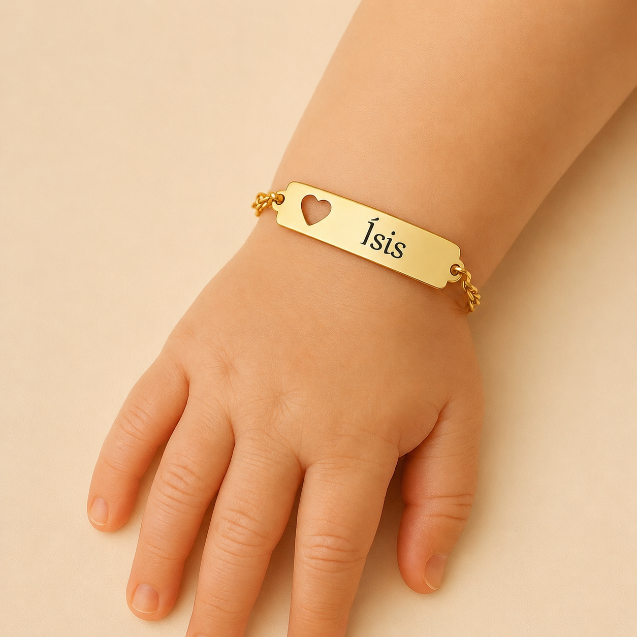 Pulseira Coração Vazado - Banhada a Ouro 18K