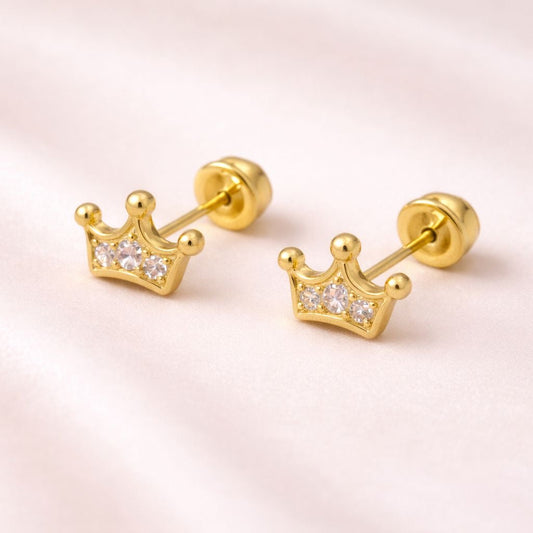 Brinco Coroa Dourada