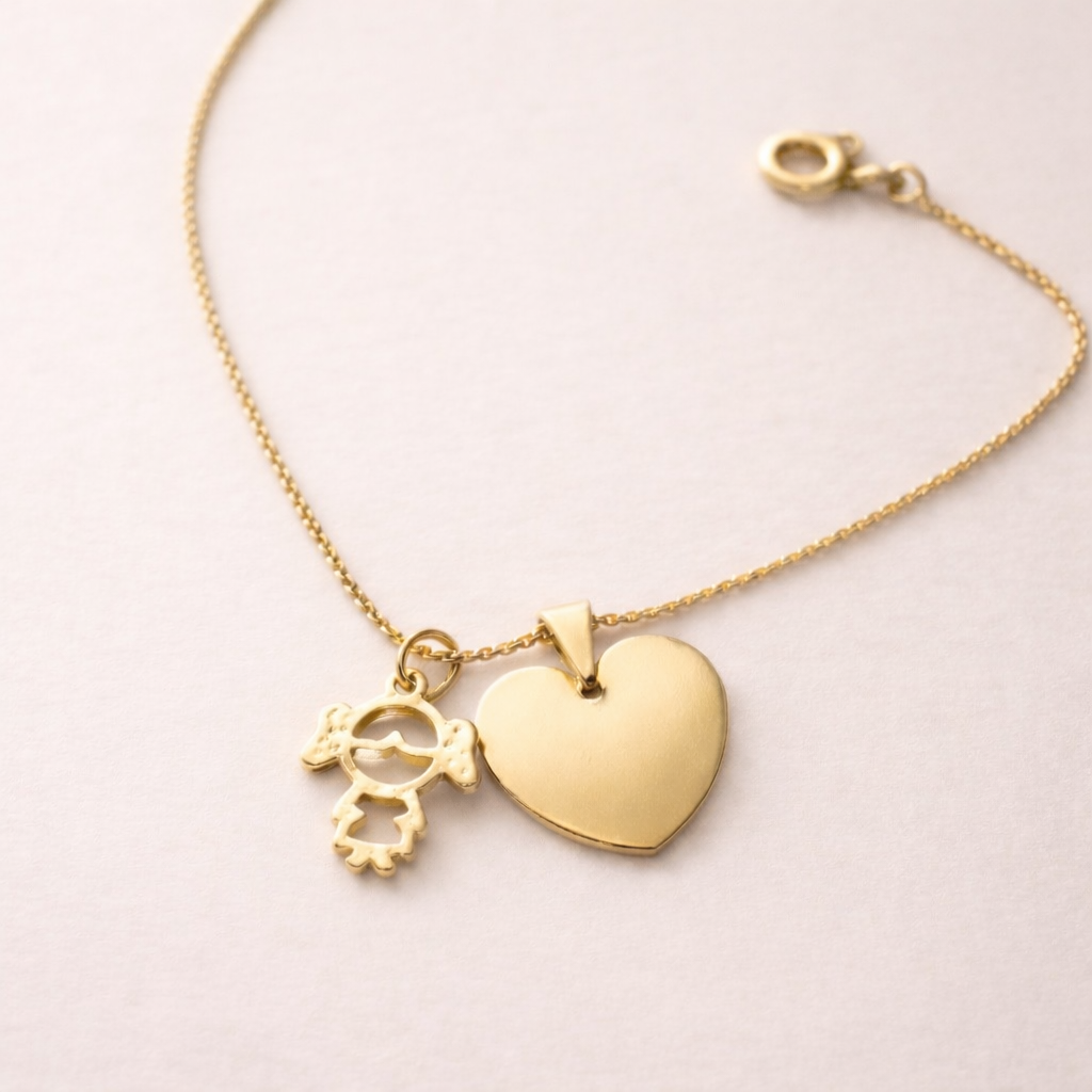 Colar de Mãe – Coração de Amor com Nome do Filho(a)