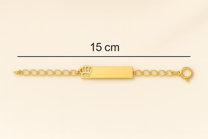 Pulseira Coroa Real - Banhada a Ouro 18K