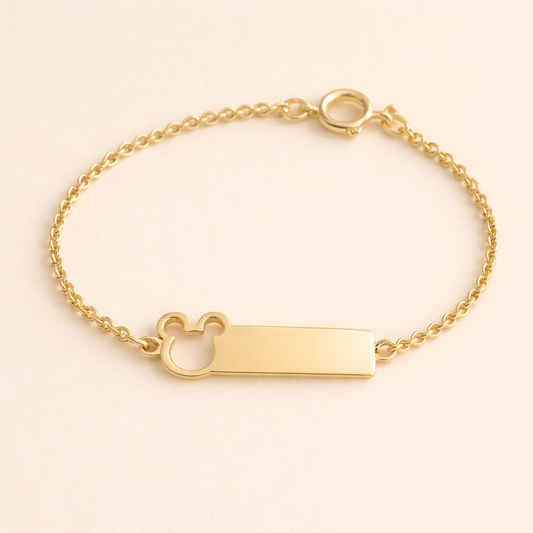 Pulseira Encanto do mickey  - Banhada a Ouro 18K