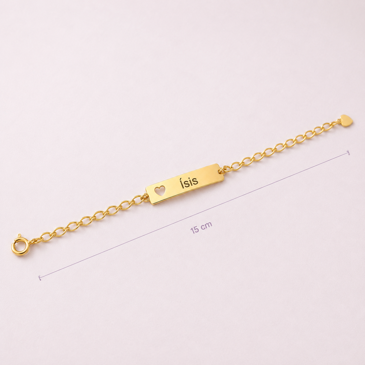 Pulseira Coração Vazado - Banhada a Ouro 18K