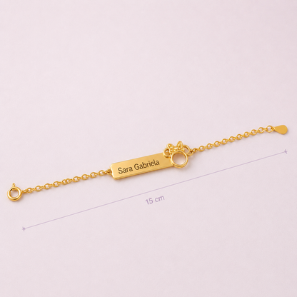 Pulseira Encanto da Minnie - Banhada a Ouro 18K