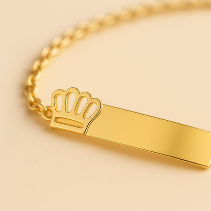 Pulseira Coroa Real - Banhada a Ouro 18K