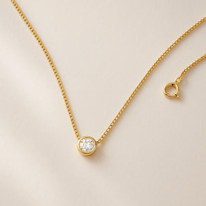 Colar Ponto De Luz Banhado a Ouro 18K