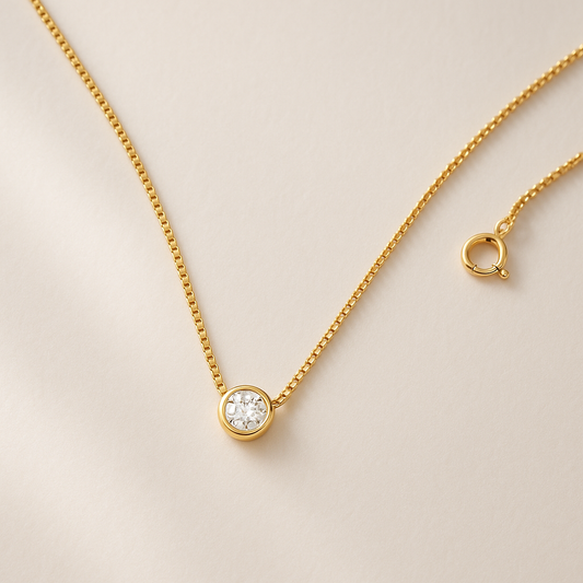 Colar Ponto De Luz Banhado a Ouro 18K
