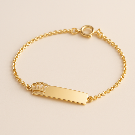 Pulseira Coroa Real - Banhada a Ouro 18K